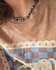 chokery SIREN Naszyjnik RHEI z kamieni naturalnych Chocker Niebieski Burgundowy 1