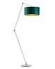 lampy podłogowe Czarna lampa podłogowa z regulowanym ramieniem BARI GOLD 6