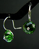 kolczyki swarovski Malutkie kolczyki kryształ Swarovski Fern Green Rondelles 1
