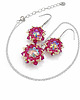 komplet biżuterii Różowy Komplet Biżuterii "Crystal Fuchsia Maxima" 1