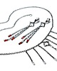 kolczyki srebrne Kolczyki srebrne Baguette /garnet/ 7