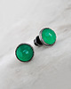 kolczyki srebrne Kolczyki z zielonym agatem, srebro 3