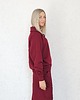 komplety damskie Katya bluza na zamek i spodnie z przeszyciem bordowy 5