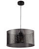 lampy wiszące Czarna lampa dziurki ażur led E27 abażur 40 cm 1