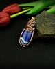 wisiory Wisiorek z niebieskim agatem  wire wrapping 3
