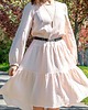 sukienki maxi damskie Luźna sukienka z muślinu jasno brzoskwiniowa BOHO 4