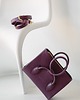 torebki do ręki BOW BAG - skórzana torebka - bakłażan 7