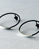 kolczyki wire wrapping Duże srebrne minimalistyczne kolczyki koła 2