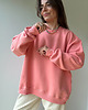 bluza bez kaptura damska Bluza Cheer long coral 1