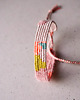 bransoletki na sznurku Kolorowa bransoletka tkana z muliny i włóczki na sznurku 2