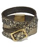 bransoletki skórzane Bogota Triple Wrap Ancient Gold Snake Bracelet 2