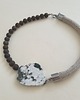kolie Naszyjnik MOON jaspis oceaniczny, bronzyt, lniany sznur 4