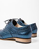 półbuty damskie Skórzane półbuty jazzówki Zapato model 246 niebieska plecionka 4