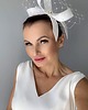 Ślubne ozdoby do włosów Fascynator ślubny okazjonalny BIAŁY /inne kolory 6