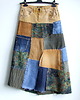 spódnice maxi Długa patchworkowa spódnica kolorowy denim r.38 5