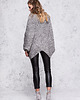 swetry damskie Długi wełniany sweter oversize 2