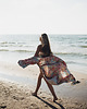 bluzki kimonowe damskie Kimono Flower Turkus LONG 4