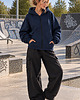 bluza z kapturem damska Bluza Hoodie Zip -Navy Blue 1