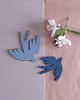 Ozdoby na ścianę Jaskółki drewniany dekor/ denim 6