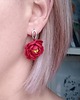 kolczyki z masy plastycznej Kolczyki piwonie z polimerowej gliny handmade 2