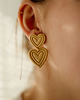 kolczyki z masy plastycznej Wiszące łańcuszki serca edycja walentynkowa 1