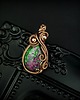 wisiory Zoisyt z rubinem wisiorek wire wrapping 6