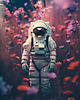 plakaty Kosmiczny spokój - Plakat - Druk - Astronauta, Abstrakcja, Surrealizm, Loft #8 1