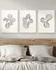 plakaty Zestaw 3 geometrycznych plakatów liniowych, do salonu, sypialni. 1