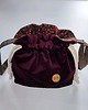 torebki mini Torebka sakiewka z weluru Bordo 5