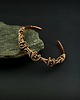 bransoletki wire wrapping Bransoleta mankietowa z zielonym turmalinem 1