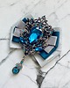 broszki Brosza z Ogromnym lazurowym kryształem NEW 5