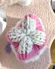 czapki damskie Wełniana czapka Candy handmade ręcznie robiona róż pistacja futerko 3