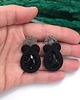 kolczyki soutache Kolczyki sutasz czarne sztyfty małe codzienne Ella z kryształkami 1
