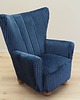 fotele Fotel granatowy, skandynawski design, produkcja: Dania 6