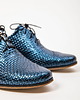 półbuty damskie Skórzane półbuty jazzówki Zapato model 246 niebieska plecionka 3