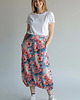 spódnice midi Spódnica Samsara różowe maki asymetryczna midi rozmiar L 40 1