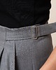 spodnie materiałowe damskie Eleganckie wełniane spodnie z wysokim stanem, LIGHT GREY (jasny szary) 7