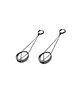 kolczyki srebrne Kolczyki srebrne MINIMAL earrings MAXI / black 3