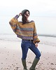 swetry damskie  Sweter handmade  melanż  z wełną 5