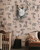 naklejki ścienne do pokoju dziecka Tapeta Vintage Animals Pink 1
