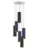 lampy wiszące 6-płomienna lampa wisząca do salonu regulowana MONACO GOLD mix kolorów 5