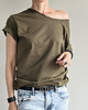 t-shirt damskie Mech Oversize Bez Nadruku 2