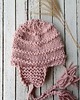 czapki dziecięce czapka HANDMADE pudrowy róż 1