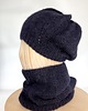 czapki damskie Granatowa czapka beret z alpaki Parisian Chic 7