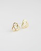 kolczyki złote Kolczyki złote 16k Gold Plated Pretzel Shaped Studs 1