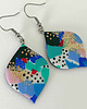 kolczyki z masy plastycznej Kolorowe Abstrakcyjne Kolczyki 2
