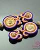 kolczyki soutache Fioletowo rude kolczyki sutasz 3