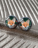kolczyki szklane Wild Forest Fox kolczyki wkrętki dla eleganckiej kobiety 4