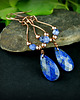 kolczyki wire wrapping Długie kolczyki z lapis lazuli 3