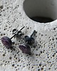kolczyki wire wrapping Ornamenty na fiolecie   - sztyfty 4